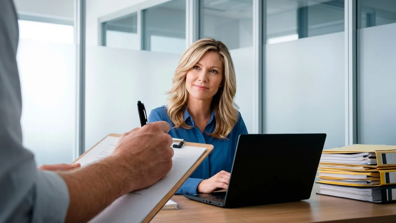 Recruiter conducting a professional candidate interview